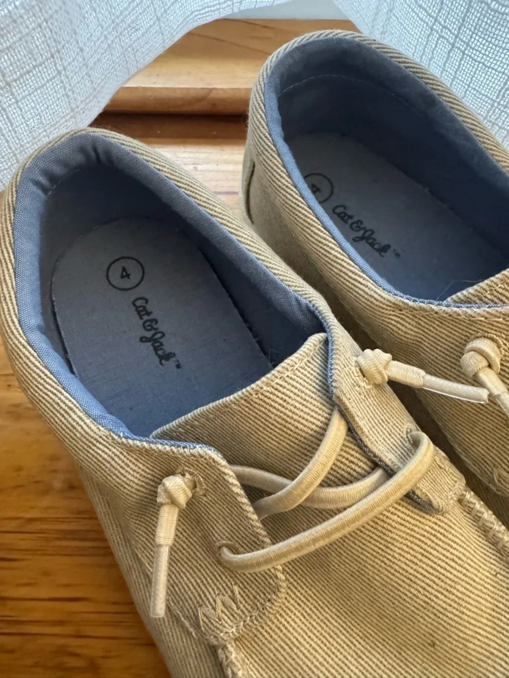 Casual Canvas Boys Cat and Jack Shoes in Beige